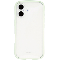NATURAL　design iPhone17用 背面型ケース CHROME-CLEAR ピスタチオ IP25-61-CHC09