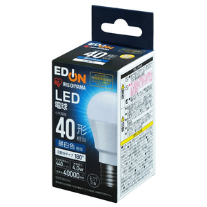 アイリスオーヤマ LED電球 E17口金 全光束440lm(4.0W小型電球タイプ) 昼白色相当 オリジナル LDA4N-G-E17-4EDA アイリスオーヤマ LED電球 E17口金 全光束440lm(4.0W小型電球タイプ) 昼白色相当 オリジナル LDA4N-G-E17-4EDA