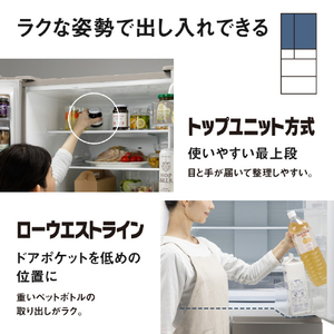 パナソニック 【フレンチドア】501L 6ドア冷凍冷蔵庫 パールホワイト NR-F50HY3-W-イメージ16