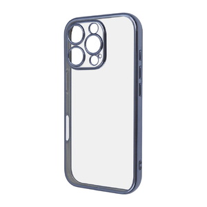 レイアウト iPhone 16 Pro用Like standard 精密設計 カメラ保護 衝撃吸収 バンパー メタリック TPUソフトケース ライトブルー RT-P47PFC2/LAM-イメージ1