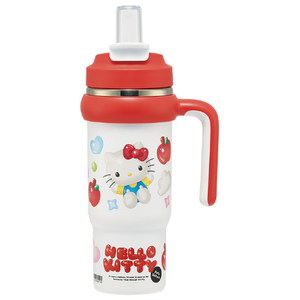 スケーター ハンドル付ストロータンブラ KTぷっくりバルーン 830ml STSTB9ｷﾃｲ-イメージ1