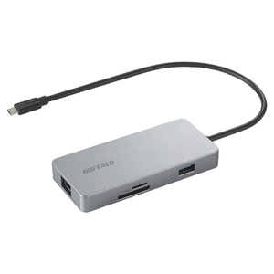 バッファロー Type-C接続 ドッキングステーション PD対応 CR付 シルバー LUD-U3-CGCSV-イメージ1