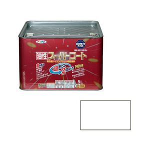 アサヒペン 油性スーパーコート 5L ツヤ消し白 FC255NV-イメージ1