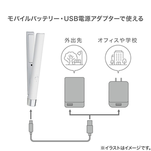 ニトリ モバイルヘアアイロンNY9741WH e angle select ホワイト ﾓﾊﾞｲﾙﾍｱｱｲﾛﾝNY9741WH-イメージ4
