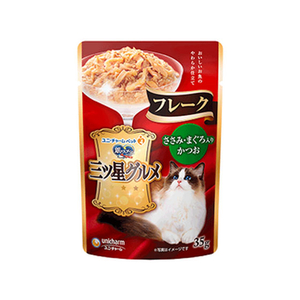 ユニ・チャーム 銀のスプーン 三ツ星グルメ パウチフレーク ささみ・まぐろ入りかつお 35g FC34944-イメージ1