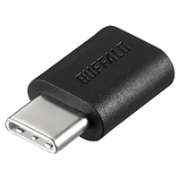 BUFFALO USB2．0変換アダプター(Type-C to microB) ブラック BSMPCADC100BK