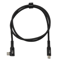 アイネックス PD240W対応 USB2．0 Type-Cケーブル C横L型 - C 1m ブラック U20CC-LM10P24