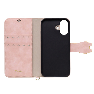 NATURAL　design iPhone17用 手帳型ケース NEW COCOTTE ピンクベージュ IP25-61-COT03-イメージ3