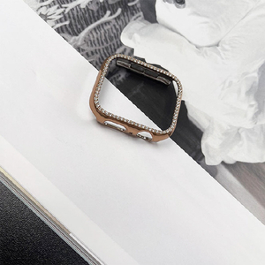 GAACAL Apple Watch Series 7-8 [45mm]用スワロフスキーフレーム ローズゴールド W00058R6-イメージ2