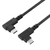 エレコム USB Type-C(TM)ケーブル やわらか両端L字タイプ ブラック U2C-CLLEY10NBK-イメージ1