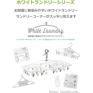 ストリックスデザイン WHITE LAUNDRY 角ハンガー ピンチ42P FCG884V-SB-093-イメージ5