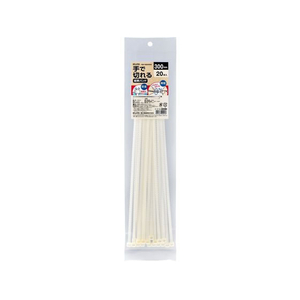 朝日電器（ＥＬＰＡ） 朝日電器/手で切れる結束バンド 300mm ホワイト 20本 FCF502N-KBK-300020(WH)-イメージ1
