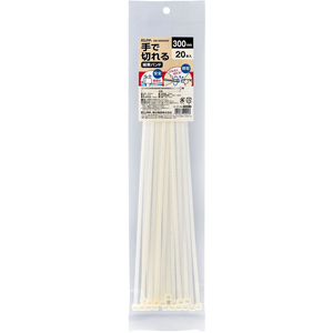 朝日電器（ＥＬＰＡ） 朝日電器/手で切れる結束バンド 300mm ホワイト 20本 FCF502N-KBK-300020(WH)-イメージ6