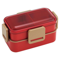 スケーター 抗菌2段ふわっと弁当箱 チェリーレッド 600ml FC457PS-PFLW4AG