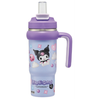 スケーター ハンドル付ストロータンブラ KUぷっくりバルーン 830ml STSTB9ｸﾛﾐ