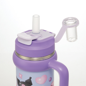 スケーター ハンドル付ストロータンブラ KUぷっくりバルーン 830ml STSTB9ｸﾛﾐ-イメージ4