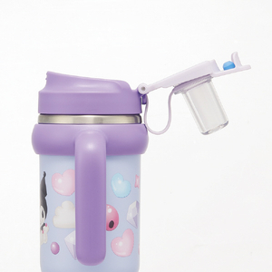 スケーター ハンドル付ストロータンブラ KUぷっくりバルーン 830ml STSTB9ｸﾛﾐ-イメージ8
