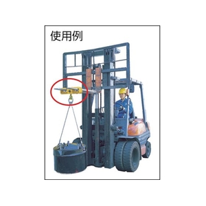 スーパーツール フォークリフト用吊フック 容量:1ton FC109HP-3611655-イメージ4