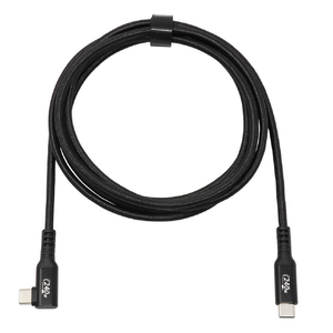 アイネックス PD240W対応 USB2．0 Type-Cケーブル C横L型 - C 2m ブラック U20CC-LM20P24-イメージ1