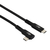 アイネックス PD240W対応 USB2．0 Type-Cケーブル C横L型 - C 2m ブラック U20CC-LM20P24-イメージ2