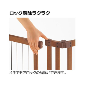 リッチェル ペット用 木製おくだけドア付ゲート S ブラウン FC078PU-イメージ4