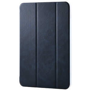 エレコム iPad(A16) フラップケース 薄型軽量 背面クリア 2アングル ネイビー TB-A25RWVNV-イメージ1