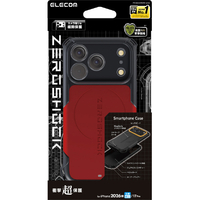 エレコム iPhone18 Pro用ZEROSHOCK ケース 極限 MAGKEEP レッド PM-A26CZEROKMRD