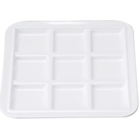 若泉漆器 バイキングプレート 9ブロック 白 FC880KY-0261030