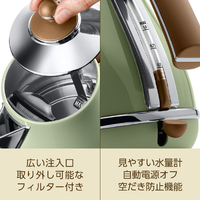 デロンギ KBOV1200J-GR 電気ケトル(1．0L) アイコナ