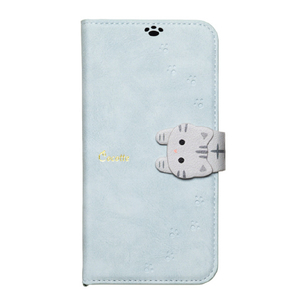 NATURAL　design iPhone17用 手帳型ケース NEW COCOTTE ブルーグレー IP25-61-COT09-イメージ1