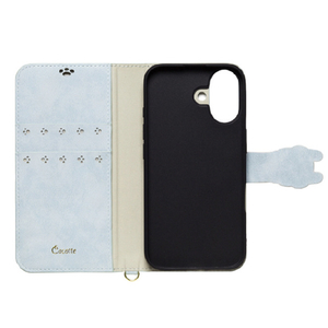 NATURAL　design iPhone17用 手帳型ケース NEW COCOTTE ブルーグレー IP25-61-COT09-イメージ3