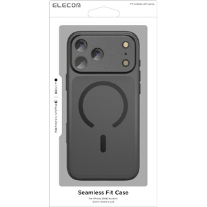 エレコム iPhone18 Pro Max用ハイブリッドアルミケース 極限 MAGKEEP ブラック PM-A26DALCKM1-イメージ1