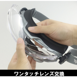 ＹＡＭＡＭＯＴＯ 浮遊粉塵用セーフティゴグル YAMAMOTO 飛来防じん用ゴーグル(ソフトフィットタイプ) 標準ベルトタイプ YG-6000BK-イメージ4