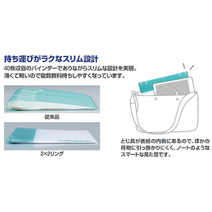 コクヨ キャンパスノートのように使えるバインダー B5 4穴 イエロー FC704MM-ﾙ-NP704Y-イメージ6