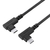 エレコム USB Type-C(TM)ケーブル やわらか両端L字タイプ ブラック U2C-CLLEY20NBK-イメージ1