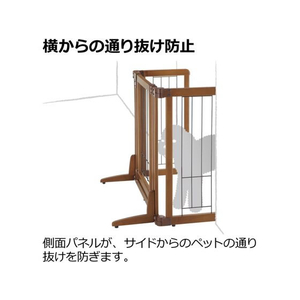 リッチェル ペット用 木製おくだけドア付ゲート M ブラウン FC079PU-イメージ5