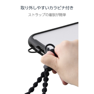 エレコム スマホハンドストラップ(反射糸タイプ) ブラック P-STHFLBK-イメージ7