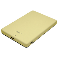 ラスタバナナ Type-C 1ポート 薄型マグネット付ワイヤレスモバイルバッテリー 5000mAh calon ライトイエロー RLI050WCC15W01LYL