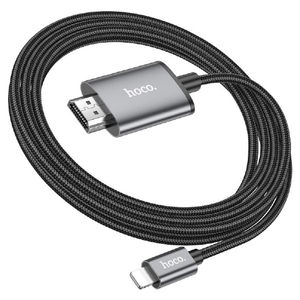 JTT hoco UA27 HDMI 変換ケーブル for iOS ブラック UA27-LH-BK-イメージ1