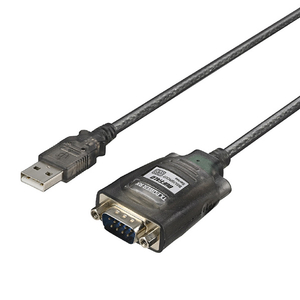 バッファロー USBシリアル変換ケーブル 1m ブラックスケルトン BSUSRC0710BS-イメージ1