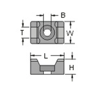 エスコ 結束バンドベース 23×16×9.8mm 100個 FCV6731-EA475AY-13-イメージ2