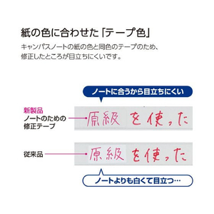 コクヨ キャンパス ノートのための修正テープ 5.5mm FC705MM-TW-MNT335-イメージ5