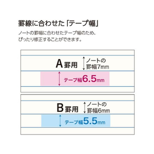 コクヨ キャンパス ノートのための修正テープ 5.5mm FC705MM-TW-MNT335-イメージ6