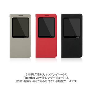 SKINPLAYER GalaxyS10+用ケース Trenther view レッド SKP16366S10P-イメージ5