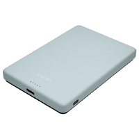 ラスタバナナ Type-C 1ポート 薄型マグネット付ワイヤレスモバイルバッテリー 5000mAh calon スモーキーブルー RLI050WCC15W01SBL