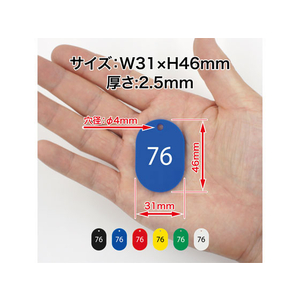オープン工業 スチロール番号札 小判小 76～100 緑 FC87701-BF-73-GN-イメージ3