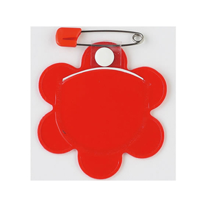 西敬 梅型名札 10P 中紙入 赤 FC54123-K-17R-イメージ2