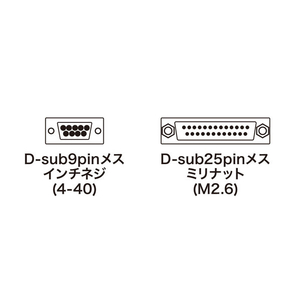 サンワサプライ RS-232C変換アダプタ AD09-9F25FK-イメージ2