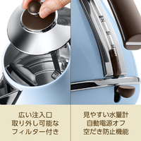 DeLonghi アイコナ ヴィンテージ 電気ケトル KBOV1200J-GR Amazon.com: Delonghi Electric kettle (1.0L)「ICONA Vintage