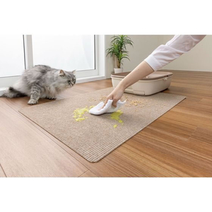 サンコー おくだけ吸着猫のトイレ下敷きマット ベージュ FCC9395-イメージ7